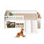 Bed Frame With Storage Shelf, Wooden Bed With Slide And Ladder, Guardrail-376879388