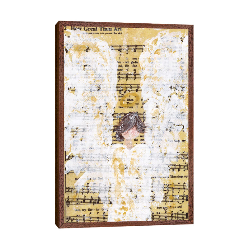 How Great Thou Art Brunette by Ashley Bradley - Print on Canvas, 66.04 cm H x 45.72 cm W, Classic Brown Wood Framed