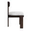 2 chaises de salle à manger rembourrées: tissu de siège gris, bois d'hévéa brun foncé, support de 330 lb, chaises de maison polyvalentes: mousse, pieds en bois d'hévéa, poids, design élégant-981286176