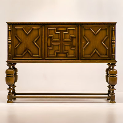 American-style carved solid wood entrance cabinet