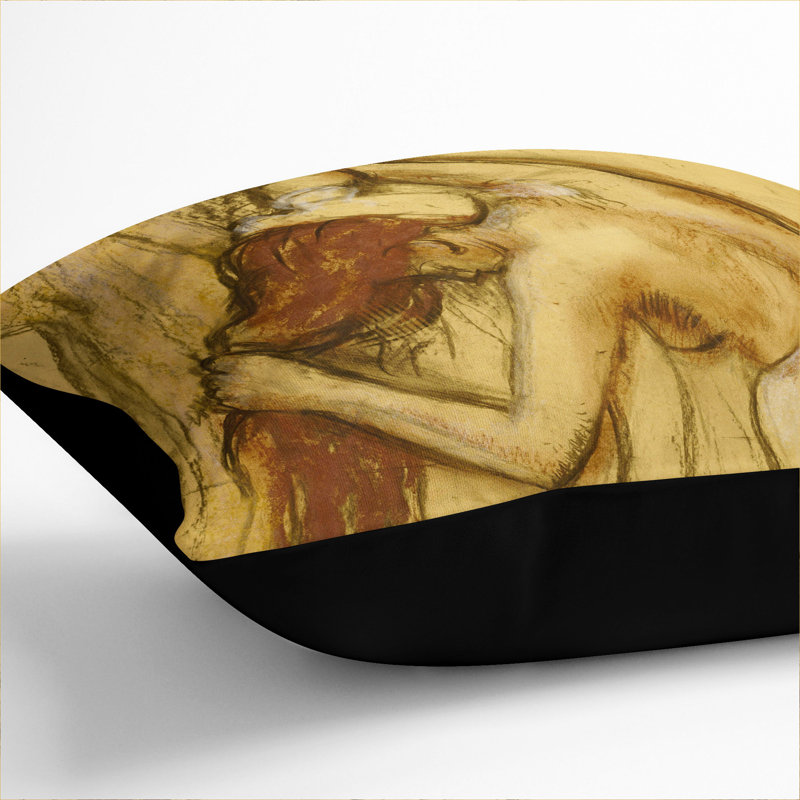 Study Of A Nude Woman Vol.4 Square Throw Cushion, 55cm H x 55cm W x 20cm D, Black
