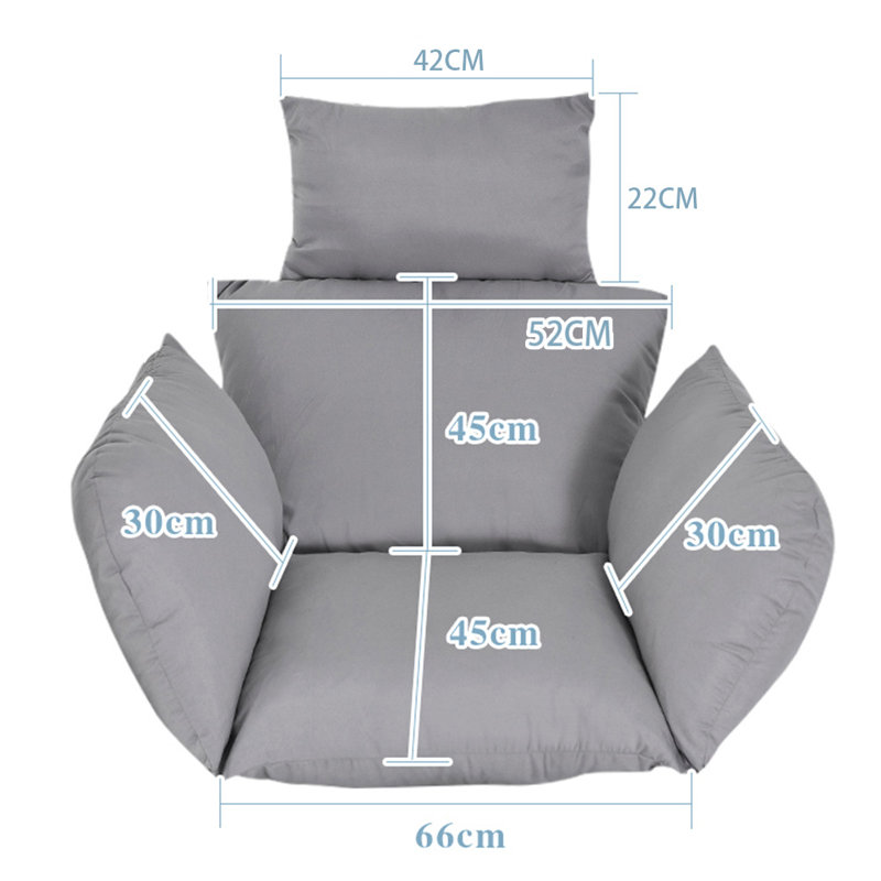 Egg-shaped single swing basket seat cushion