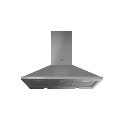 35.91"" 600 CFM Ducted Wall Mount Range Hood in Stainless Steel -  Bertazzoni, KCH36XV