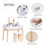 Ensemble de coiffeuse avec tabouret et miroir