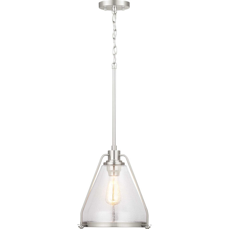 Luminaire suspendu à 1 lumière Propst, Nickel brossé