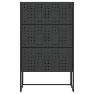 Harshith Highboard Black 80x35x135 cm Steel