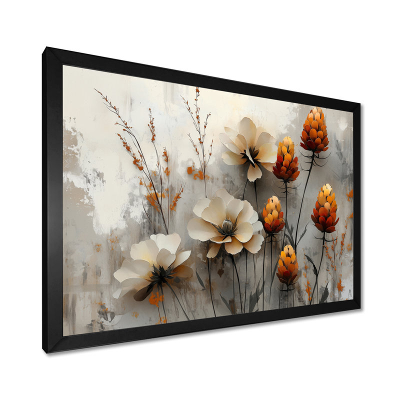 «The Winter Wild Thistle Bloom II», impressions sur toile Thistle, Reproduction d'une seule photo avec cadre, Noir