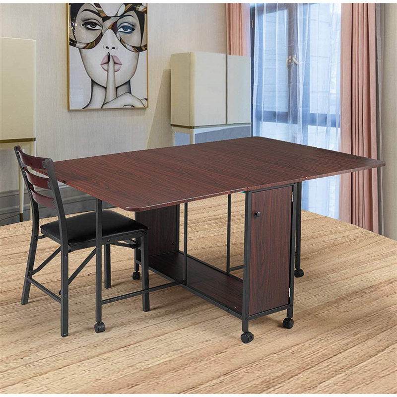 Extendable Pine Metal Base Dining Table