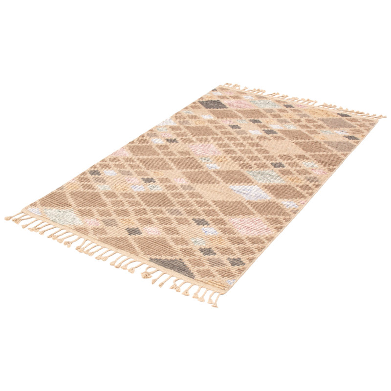 Tapis unique en laine noué à la main nouvel âge 5 pi x 7 pi 9 po Hemion