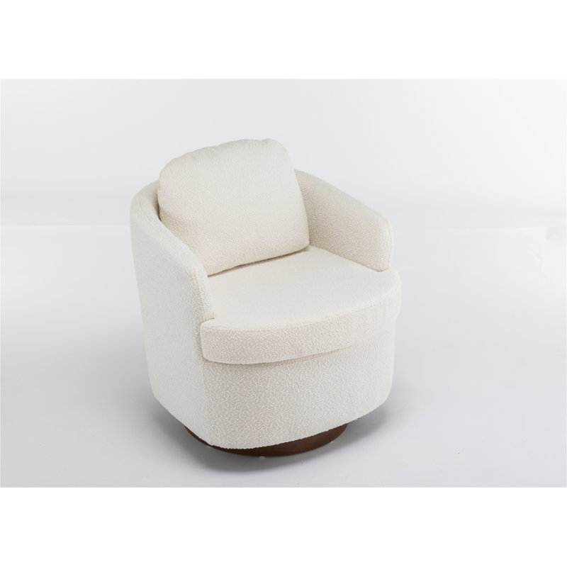 Markysha Upholstered Swivel Barrel Chair, Dark Gray Linen Incorrect 2