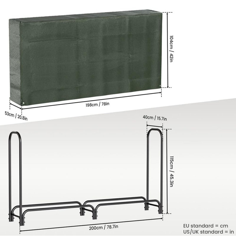 115cm W Log Rack