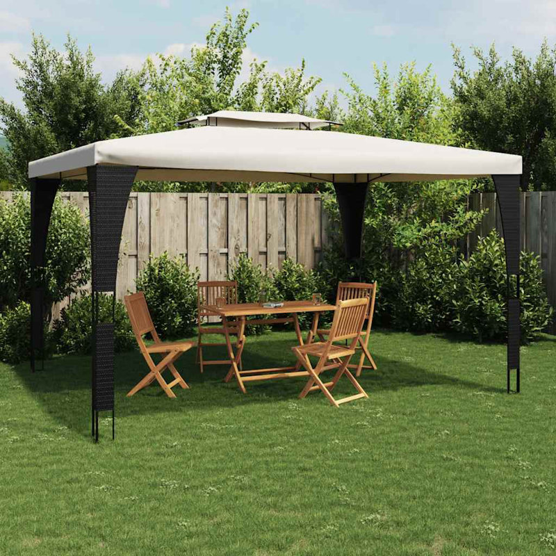 Celton Powder Coated Steel Gazebo, 2.98 x 2.98m, Cream