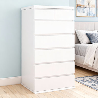 Tall 7-Drawer Dresser with Organizer Inserts and Anti-Collapse System