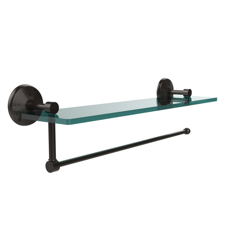 Marchmont Bracket Shelf with Towel Bar, Oil Rubbed Bronze,  5" H x 16" W x 5" D