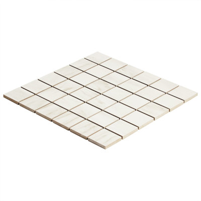 Saroshi 11.81 in x 11.81 in Matte Porcelain Marble Look Floor and Wall Mosaic Tile(0.96 Sq. Ft/Each)