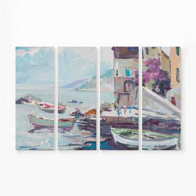 Italiano Village of Dreams | Impression sur toile 4 panneaux