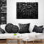 Fond géométrique noir 3D - coussin abstrait imprimé