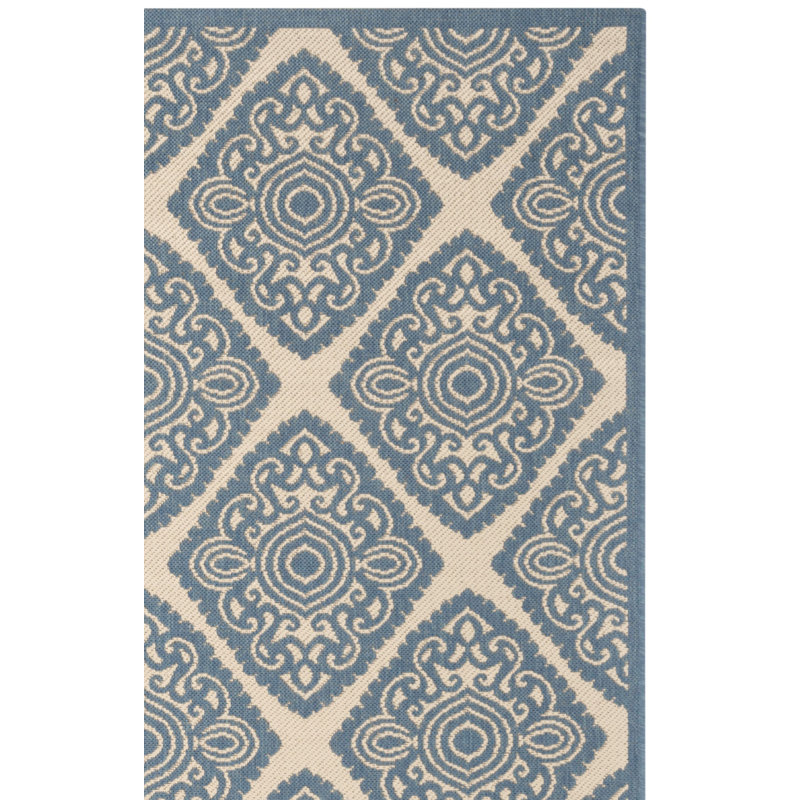 Tapis intérieur / extérieur Burnell Performance Ikat, Rectangle 5 pi 3 po x 7 pi 6 po