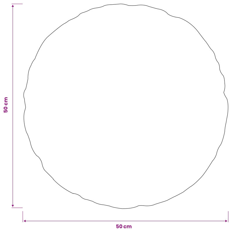 Cushion, Round 40cm, Brown