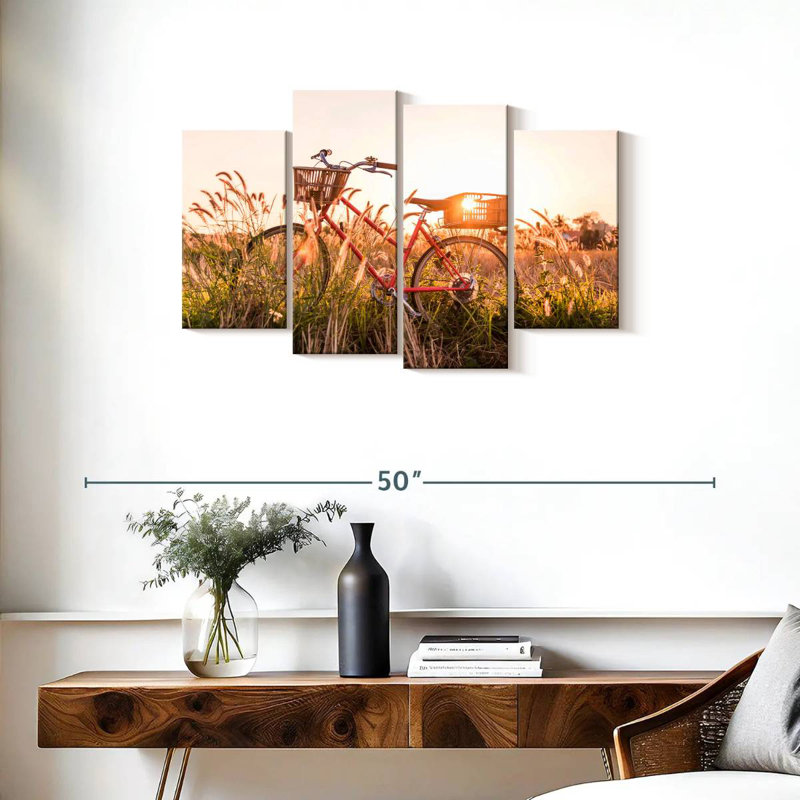 Mehar Bicycle In Sunset Fields, 22" H x 36" W