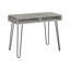 Table de bureau contemporaine, l 40 po, stratifié gris, métal noir, options de rangement disponibles-133405311