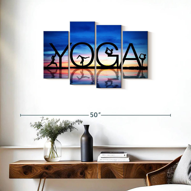 Lettres de yoga, H 22 po x l 36 po
