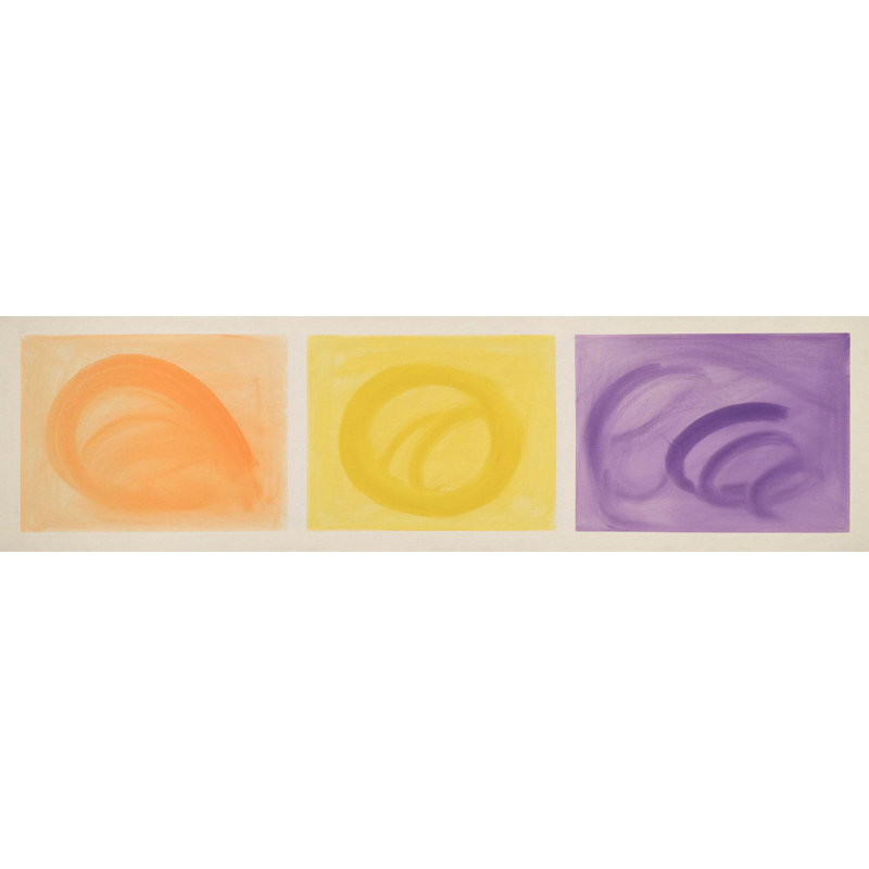 « mauve jaune et orange tourbillons », peinture sur toile one-of-kind Joyce Creiger