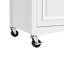 Chariot de cuisine 52 po à roulettes. Blanc, texturé, étagère à épices, serviette 2 portes, 5 tiroirs, tablette réglable pour îlot sur roulettes de luxe moderne. Blanc-2000035747