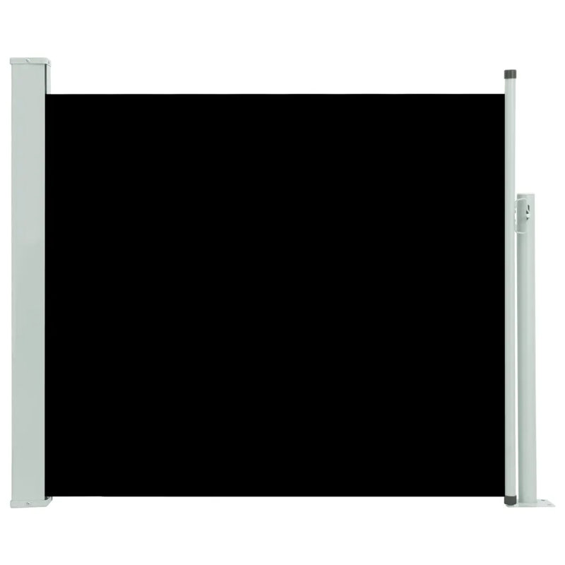 Dakota Fields 300cm W x 100cm D Fabric Black Cover Motorised Retractable Side Awning