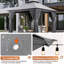 10 pi. L 10 pi. D Pavillon de jardin en acier-111986166