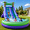 22.5 ft Inflatable Rainforest Water Slide with Large Splash Pool & Climbing Wall, Oxford Backyard Water Park for Kids, Air Blower Not Included
