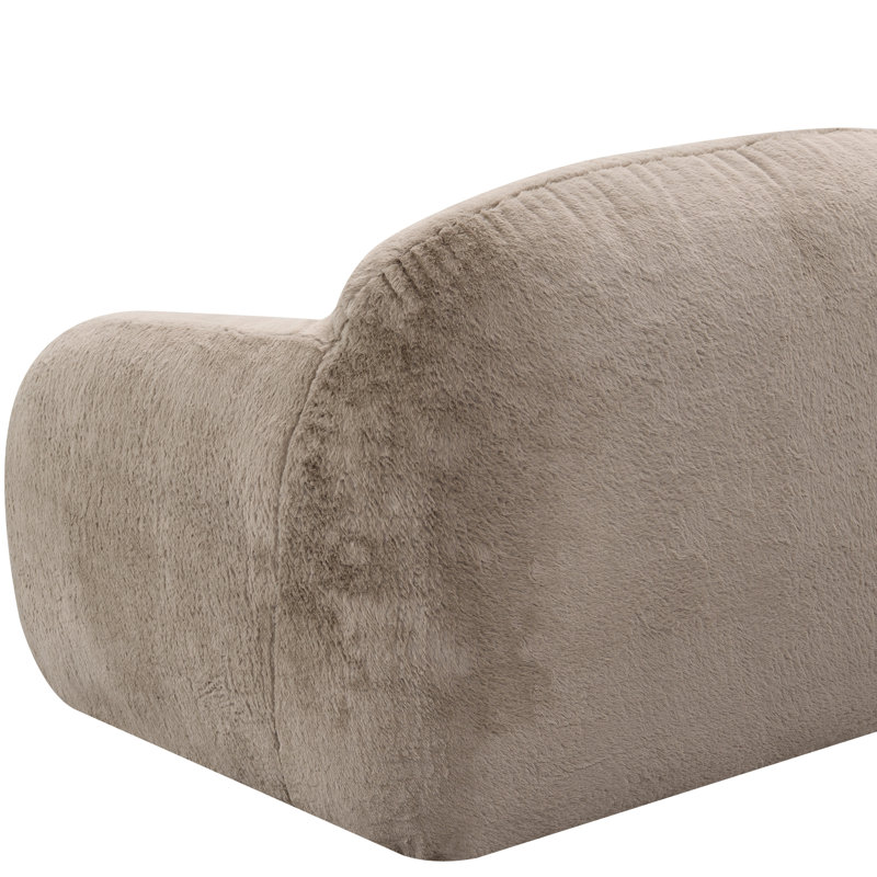 Canapé en fausse fourrure Roundhill Furniture, Tanné