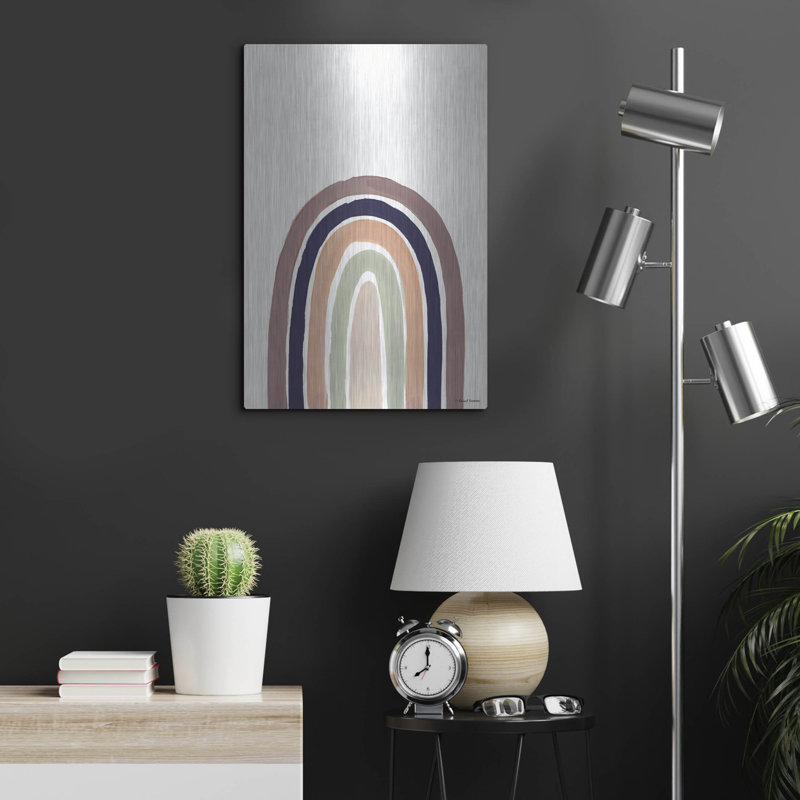 Art mural en métal luxueux «The Modern Rainbow» par Rachel Nieman, 12 po x 16 po, H 24 po x l 16 po