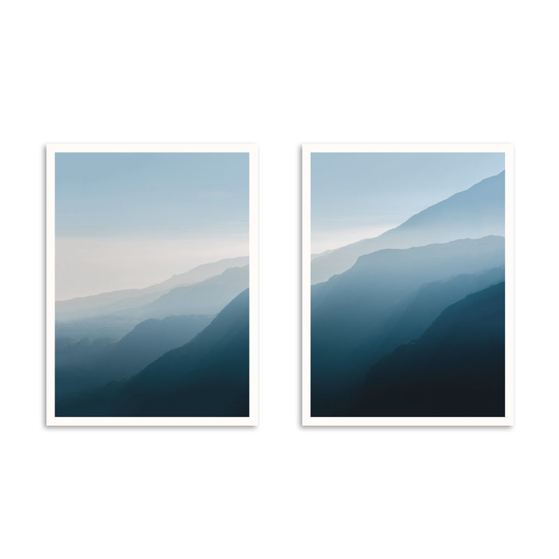 Main Mountain by Artist Lane - 2 Piece Wrapped Canvas Print, 51 cm H x 41 cm W, White Framed Paper