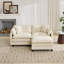 Canapé modulaire Teasley avec tissu chenille et coussins double couche-122062182