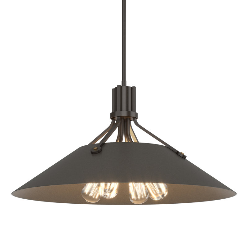 Henry 4 - Light Single Cone Pendant, Dark Smoke, Oil Rubbed Bronze