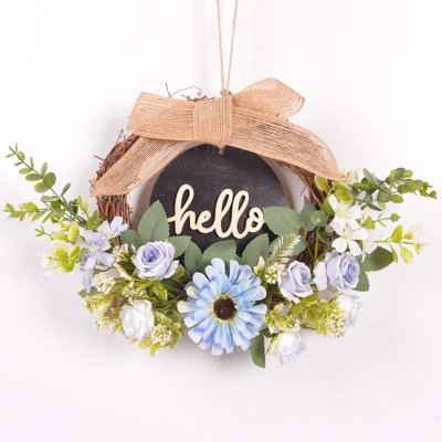 Couronne rose 16 pouces pour porte d'entrée