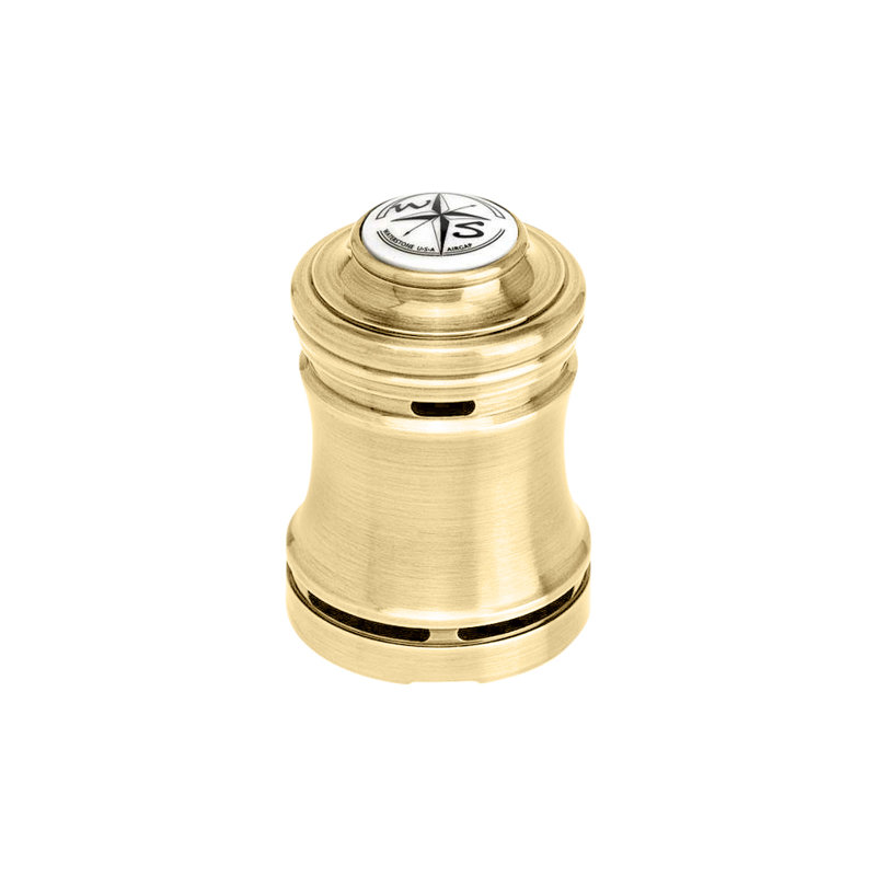 Traditional Single Port Air Gap, Polished Brass