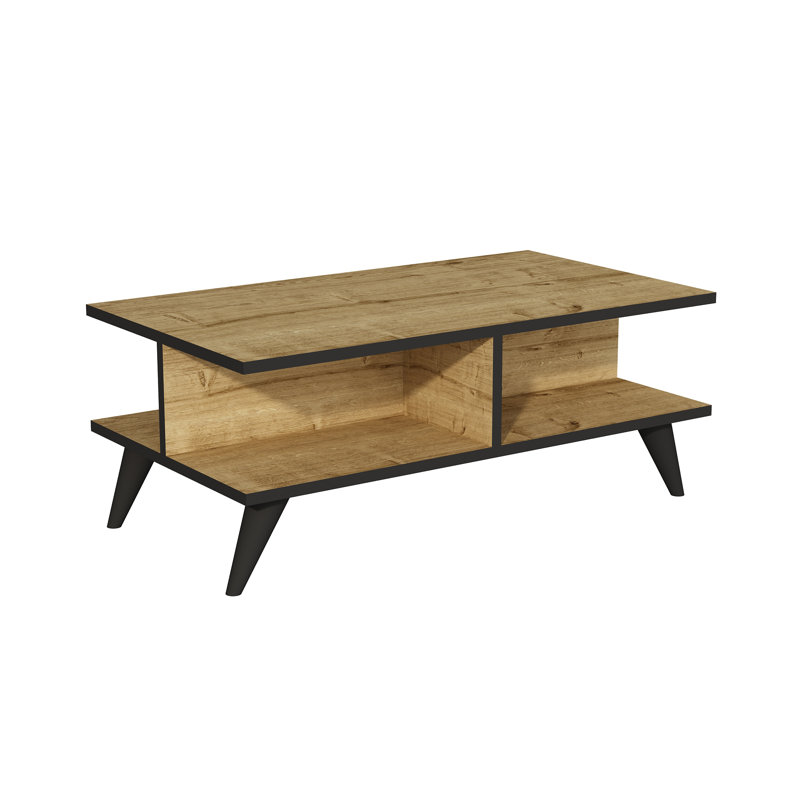 Coffee Table With Storage Shelves Crystal