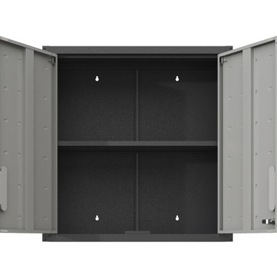 Metal Tool Storage Cabinet With Lock And Shelf For Office Organization Garage, Warehouse,