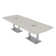 12' Modular Arc Rectangle Conference Table with Power And Data Units