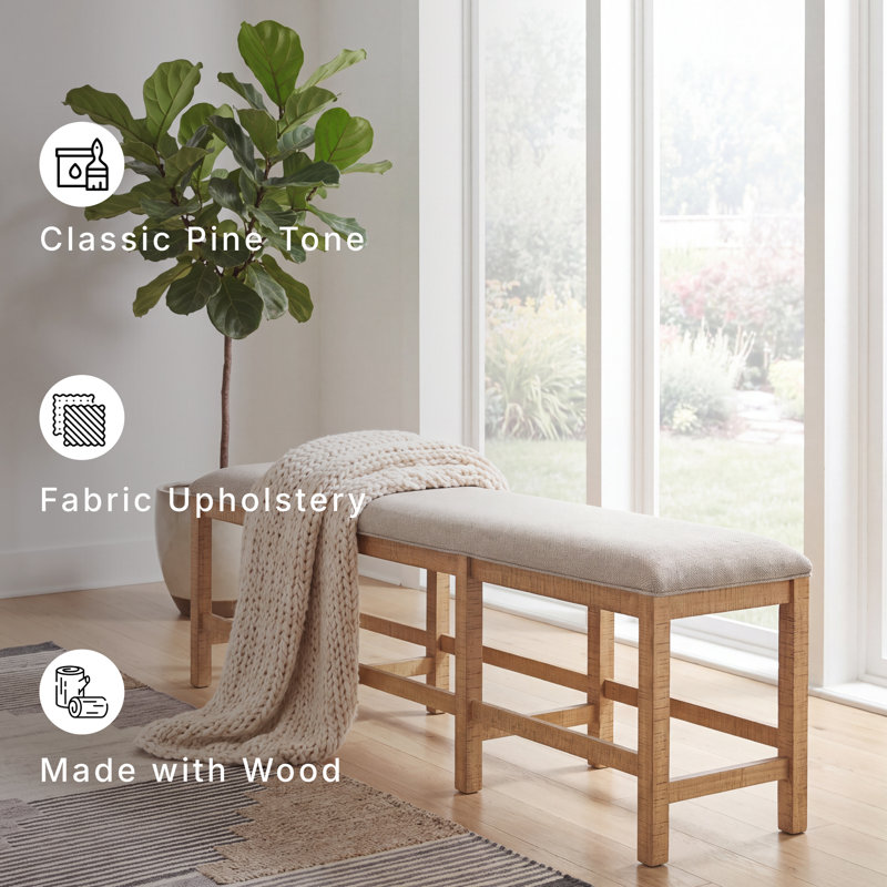 Leannah Polyester Upholstered Bench