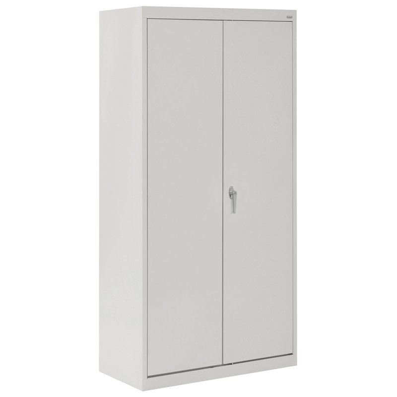 Classic Sandusky Lee Classic 36" L x 18" W x 72" H Steel Garage Storage Cabinet by Sandusky, Dove Gray