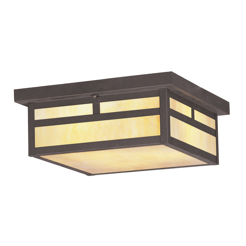 Plafonnier encastré 2 lumières Montclair Mission, H 5,25 po x l 13 po x P 13 po, Bronze