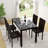 Saulo 4 - Person Faux Marble Top Four Leg Dining Set-1431656697