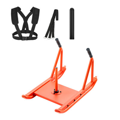 Weight Power Pull Push Sled Workout Fitness Strength Speed Training Sled Orange