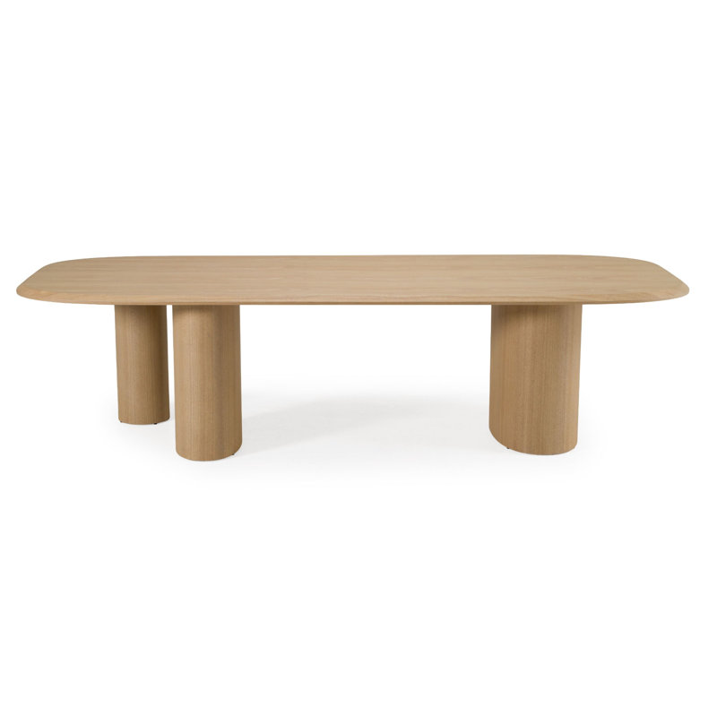 Elise Oval Dining Table, Natural Ash, 30" H x 118" L x 47.2" W