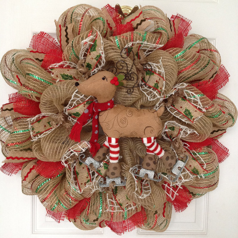 Couronne de Noël avec renne