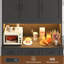 Garde-manger de 71,6 po de hauteur avec lumières DEL, grand rangement pour huche de cuisine avec tablette à micro-ondes et station de charge-1358240698
