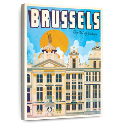 Brussels Tourism Vintage Poster